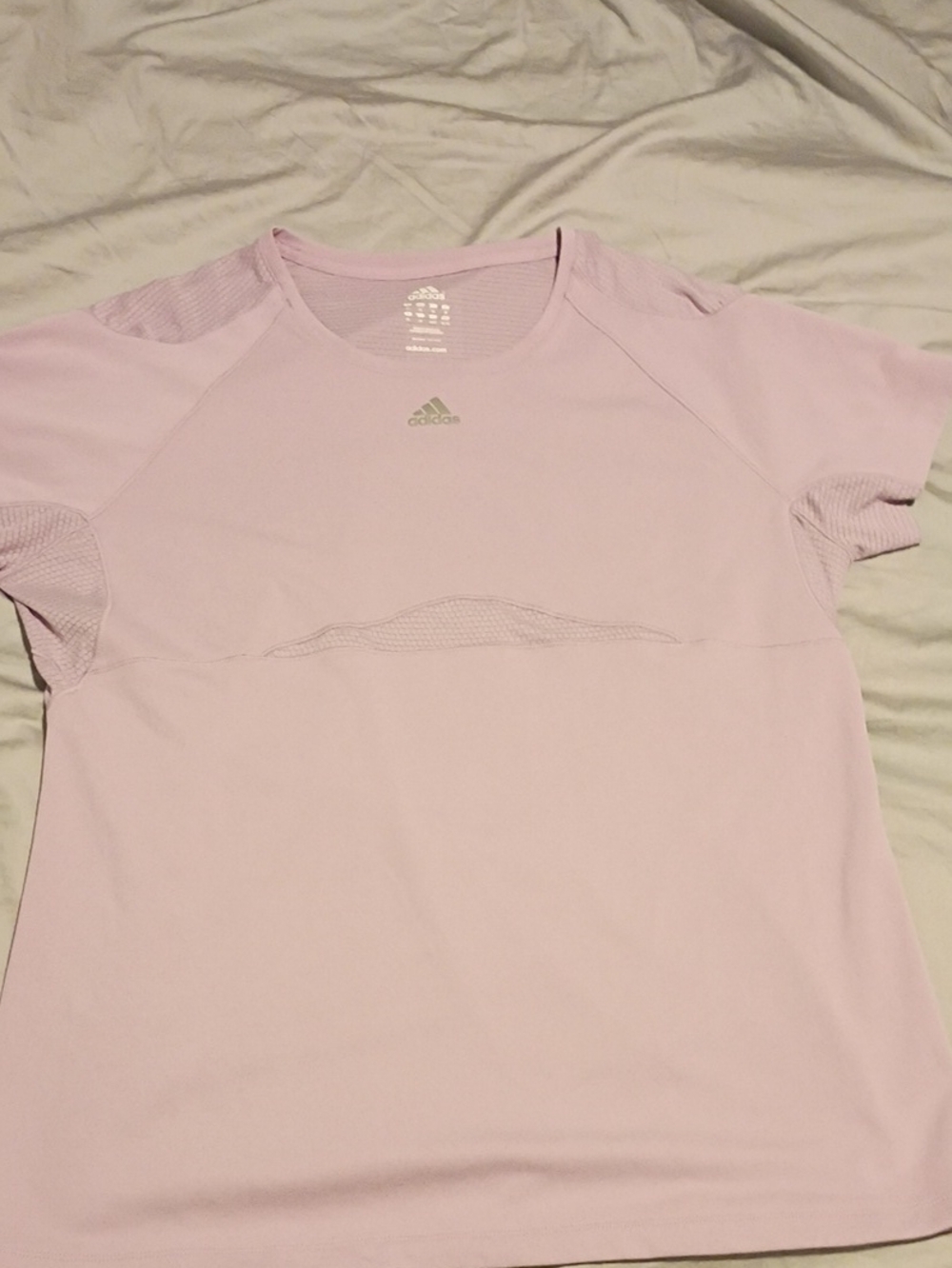 adidas Light Pink Short Sleeve Performance Tee